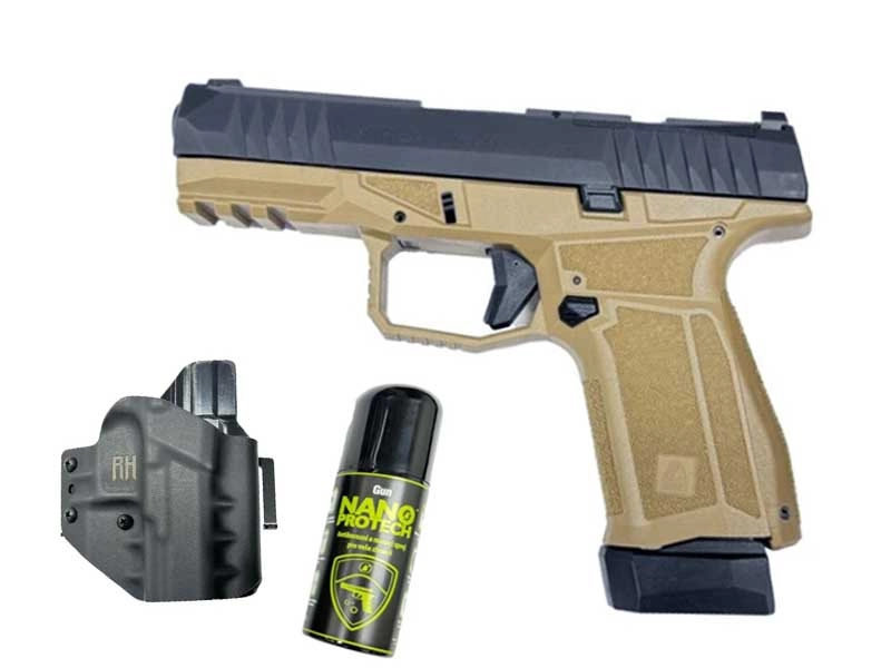 Arex Delta M OR/optic ready FDE 9x19 Akční Set + RH Holster Frog+Gun Oil NANO