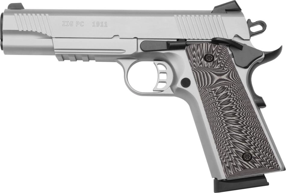 Tisas ZIG PC1911 cal.45ACP /klon 1911/ rail, nerez