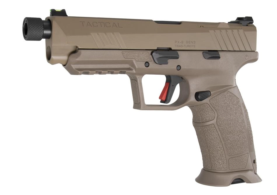 Tisas ZIGANA PX-9 Gen.3 DUTY Tactical TH FDE cal.9x19 mm / hl.5,1"tritium + IWB holster